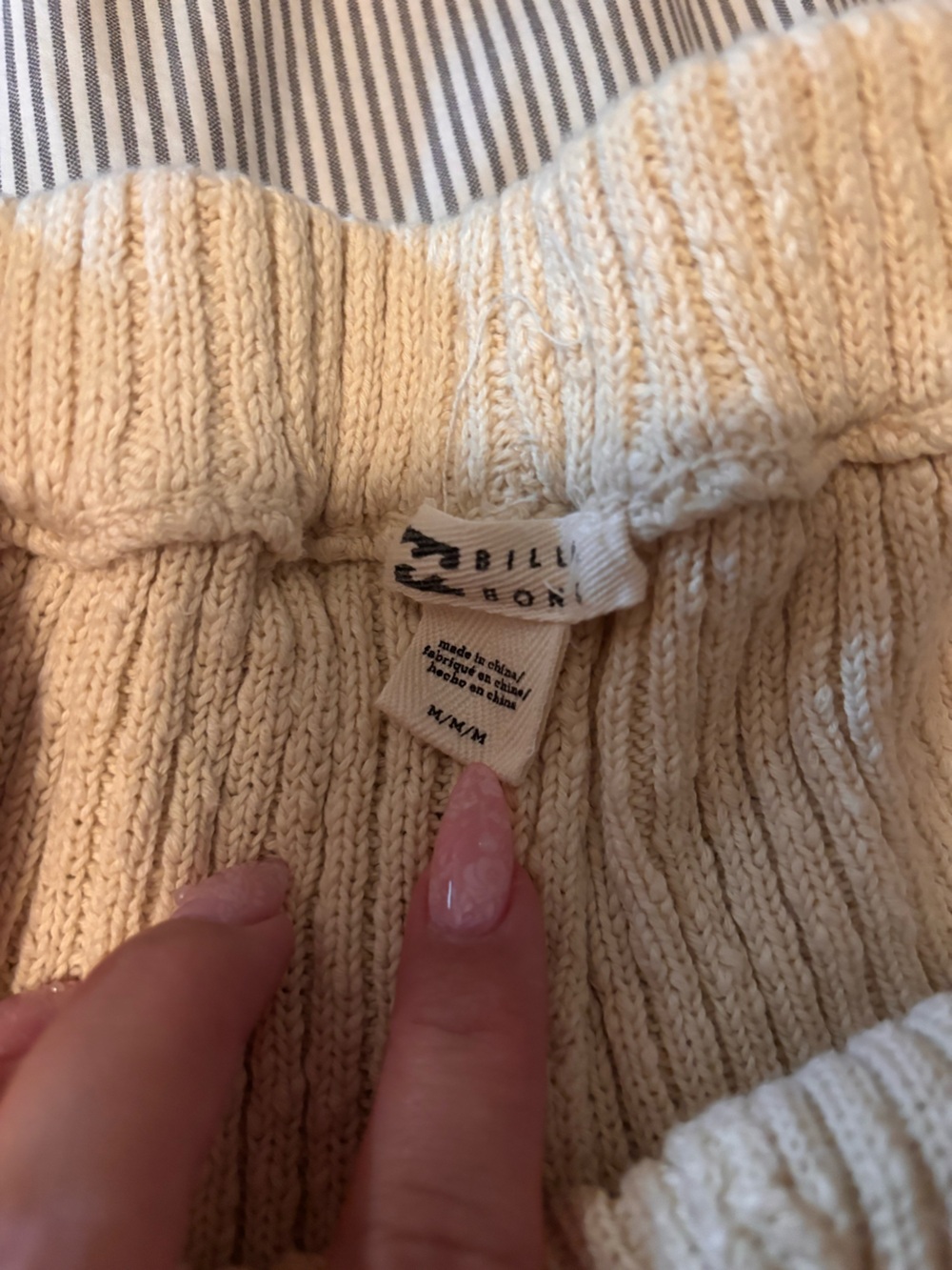 Billabong Cream Ribbed Set - Picture 5 of 6